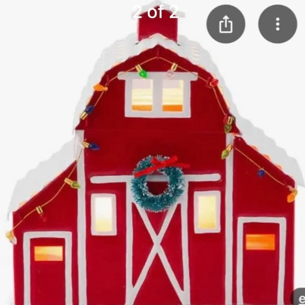 *NEW* never opened Country Christmas (red barn) warmer - Picture 2 of 2